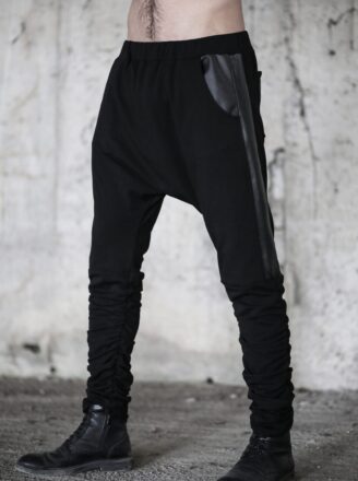 avant garde black trousers