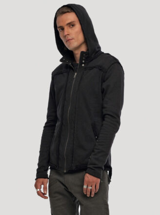 cyberpunk hooded jacket black