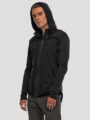 cyberpunk hooded jacket black