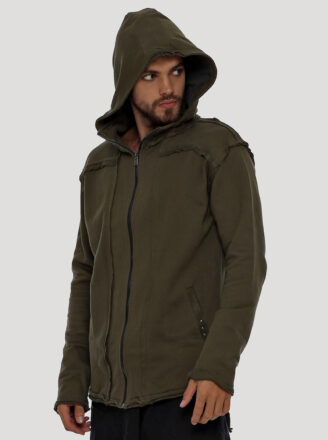 cyberpunk hooded jacket olive